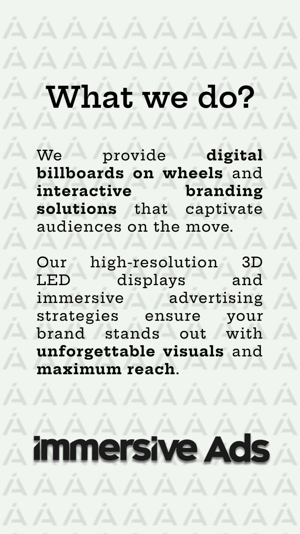 What we do? What we do?